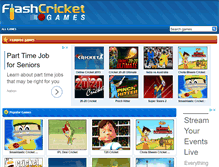 Tablet Screenshot of flashcricketgames.com